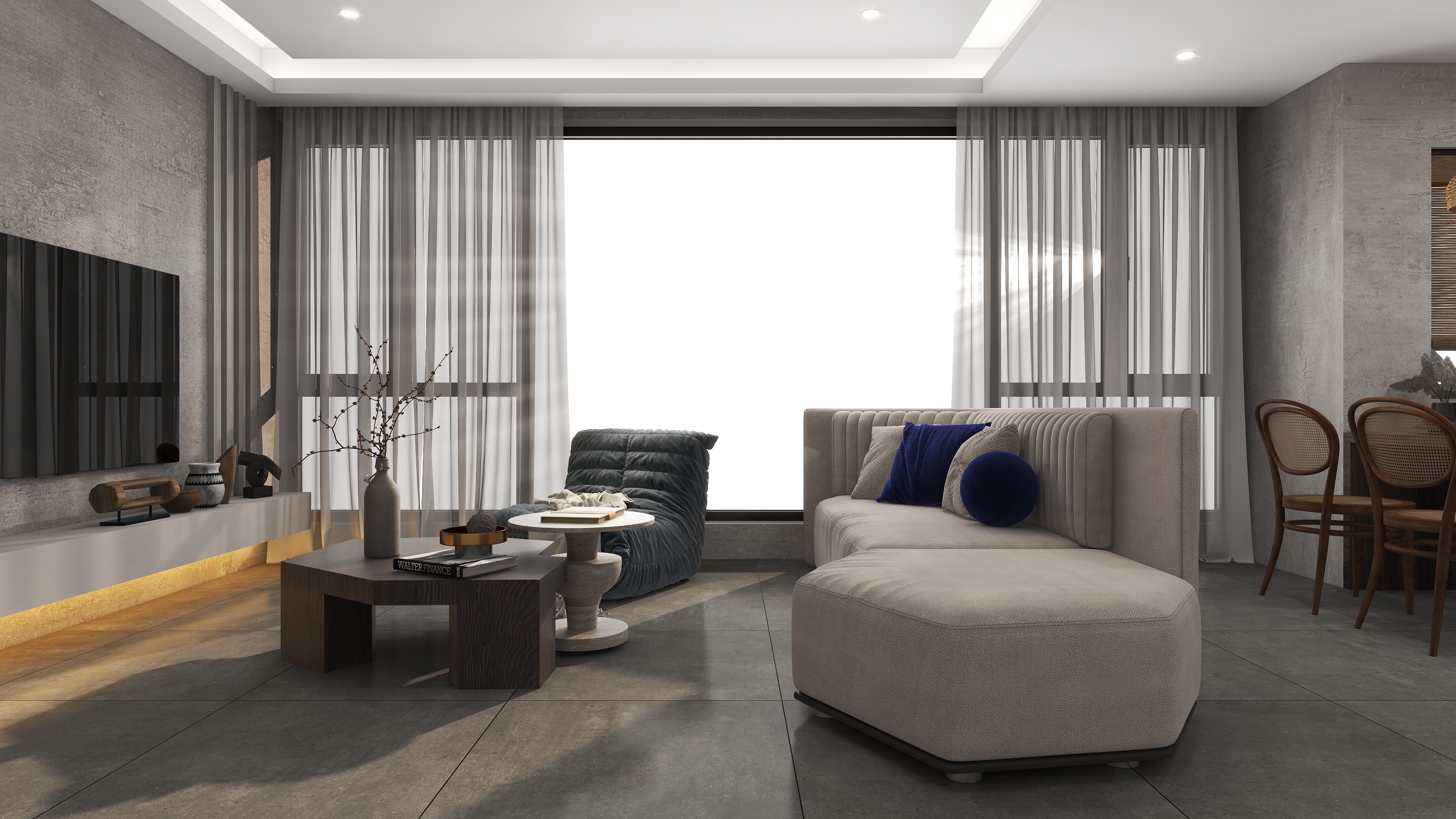 720全景漫游-瑞和园89.50㎡B户型3室2厅1卫-装修设计方案