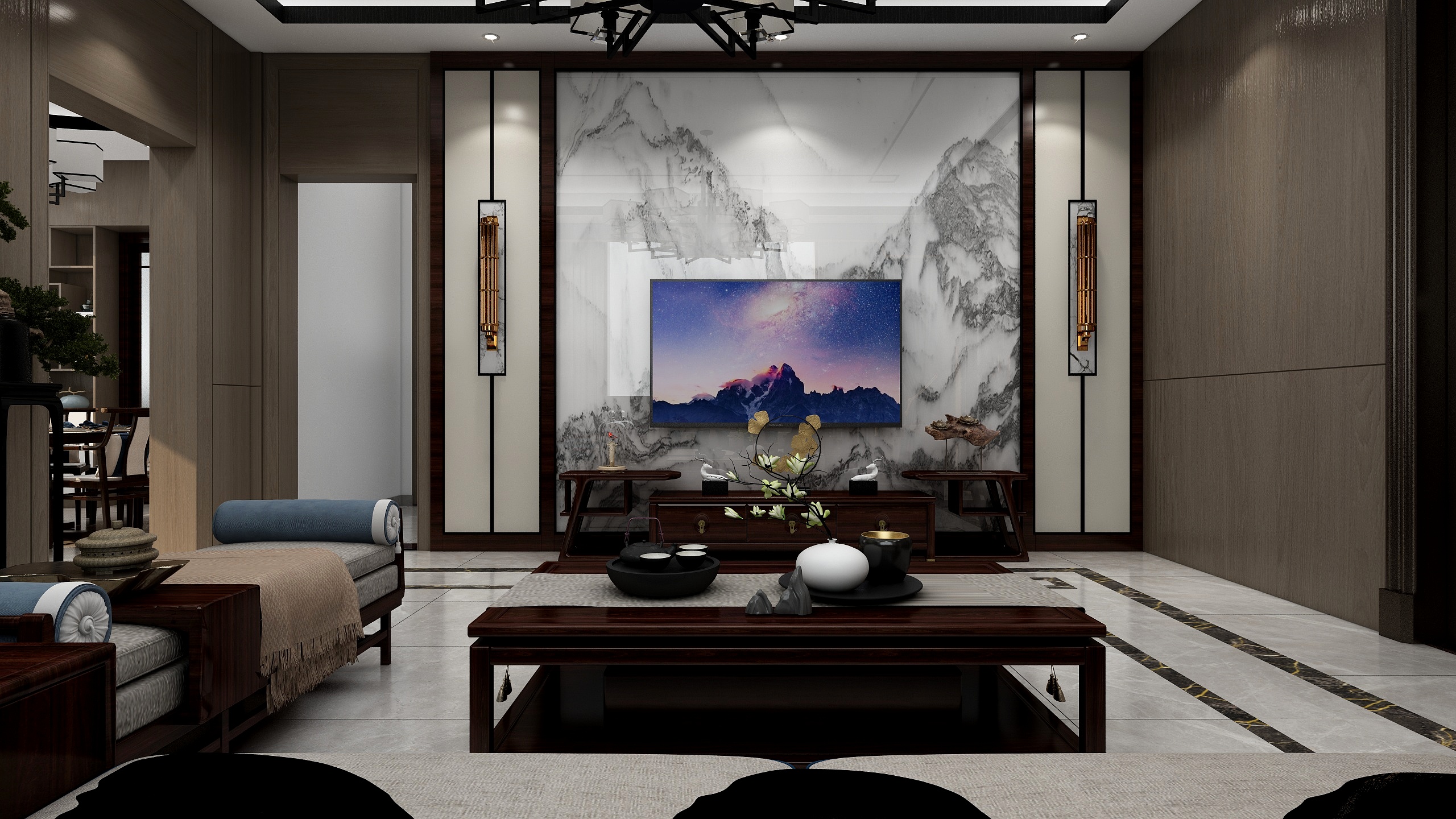 一票通过-小屋岭汶水村新中式-装修设计方案