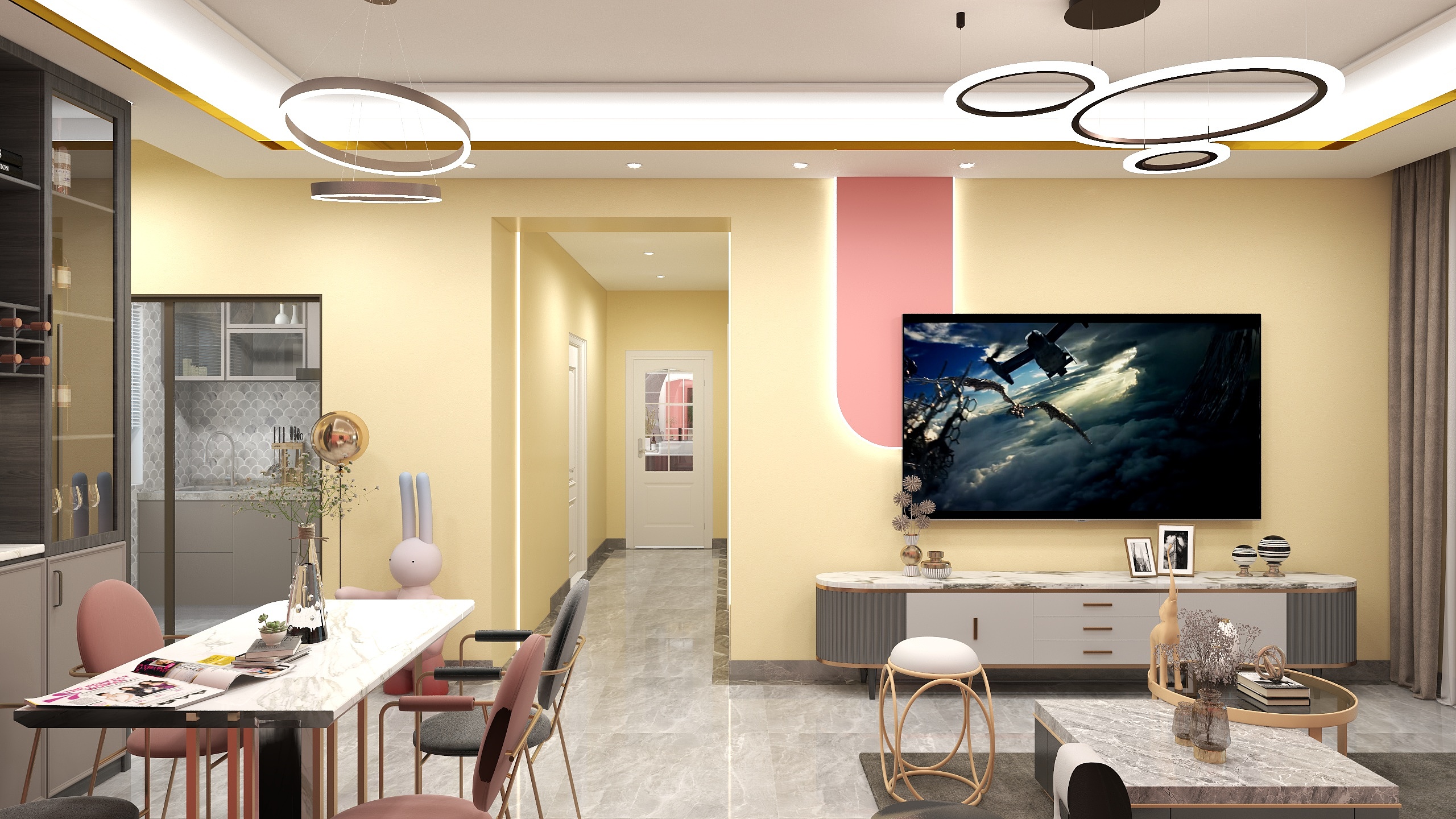 CHIC太原店-德信海德公园83.00㎡A2’3室2厅1卫1厨-装修设计方案