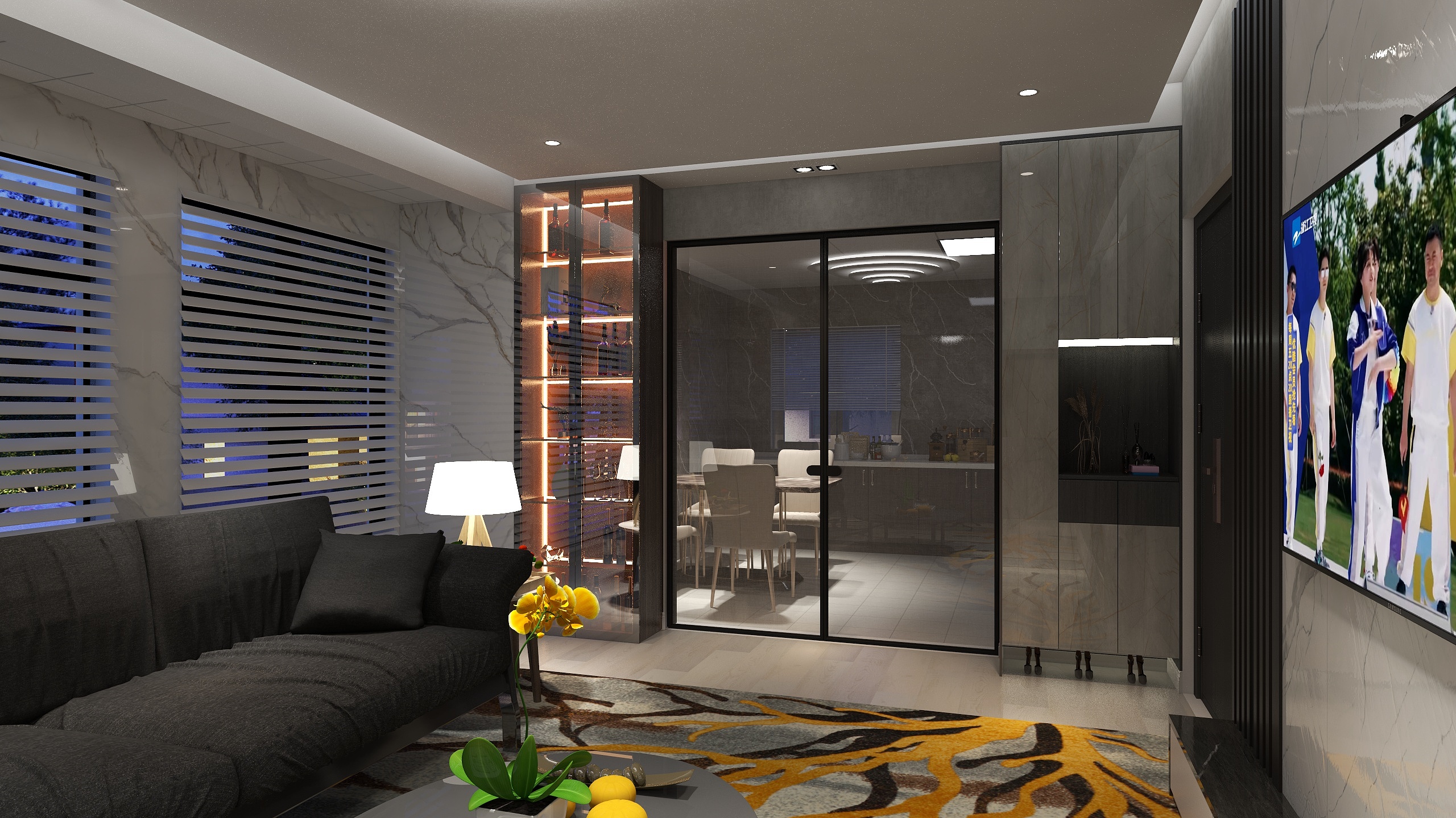 皖派建筑-瑞和园89.50㎡B户型3室2厅1卫-装修设计方案