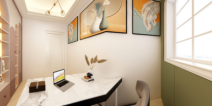 鸽子10086-德信海德公园83.00㎡A2’3室2厅1卫1厨-装修设计方案