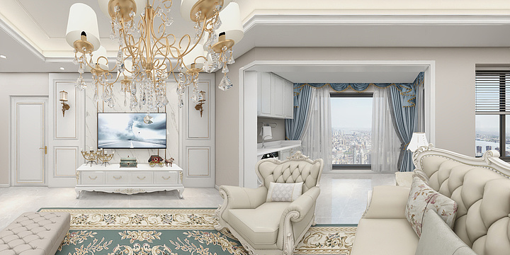 室内设计师杜豪-蓬安嘉洲华郡90.5平（欧式风格）-装修设计方案