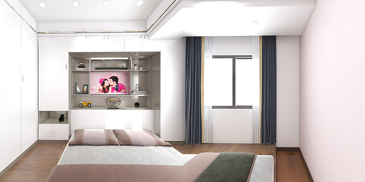 胜强装饰公司-四室一厅现代轻奢-装修设计方案