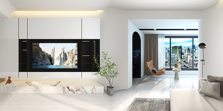 饿着肚子喝酸奶-百里城-装修设计方案