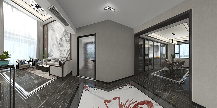 马钰6994-新中式｜269平方双层五房两厅带露台别墅-装修设计方案