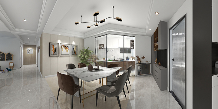 马钰6994-160三居简约-装修设计方案