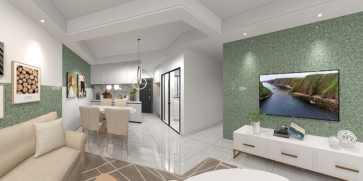 倾听♚寒雪-德信海德公园83.00㎡A2’3室2厅1卫1厨-装修设计方案