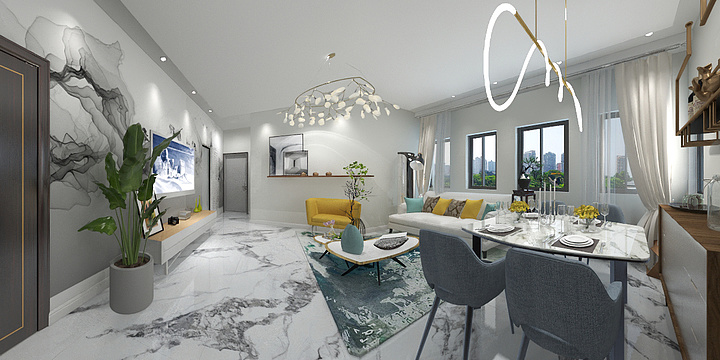 兔小律-瑞和园89.50㎡B户型3室2厅1卫-装修设计方案