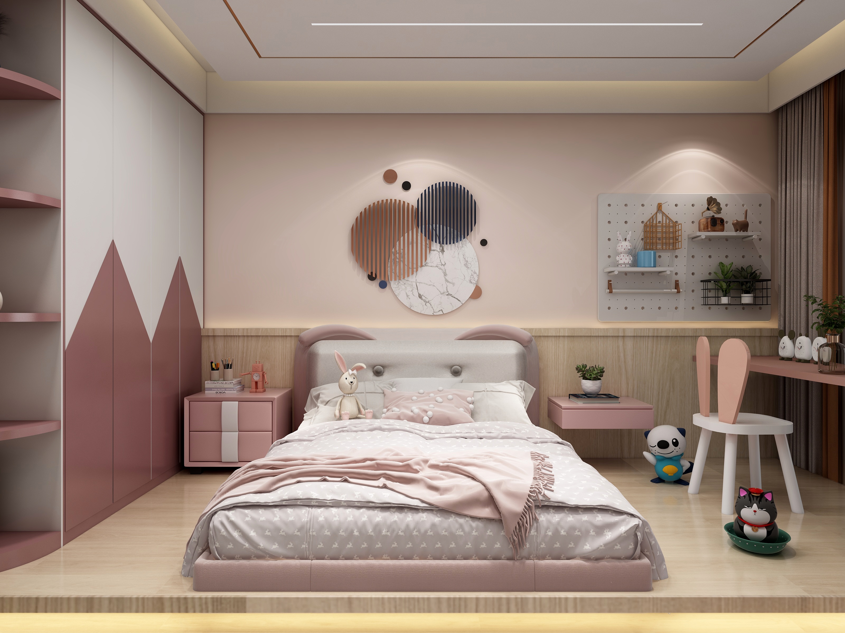 全案设计施工-女儿房-装修设计方案