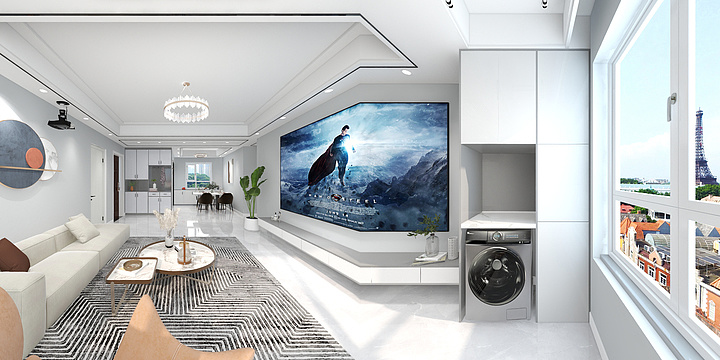 青岛墨尚空间设计-中高·名人府邸9号楼1单元1801-装修设计方案