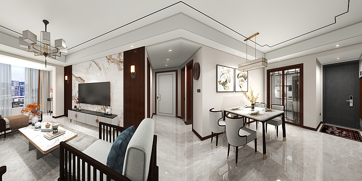 室内设计老黄-领地.蘭台府.李先生新中式-装修设计方案