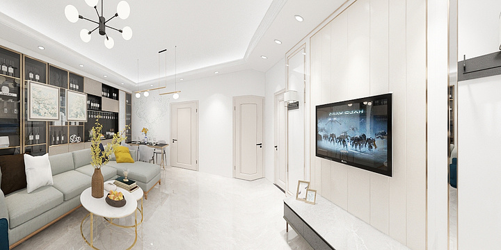 杨争辉室内装修-瑞和园89.50㎡B户型3室2厅1卫-装修设计方案