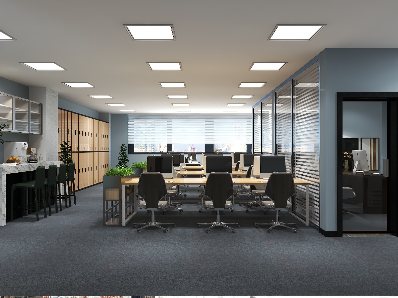海旭工作室畅畅-沈阳苏家屯宝马一楼厂区办公室一楼办公区-装修设计方案