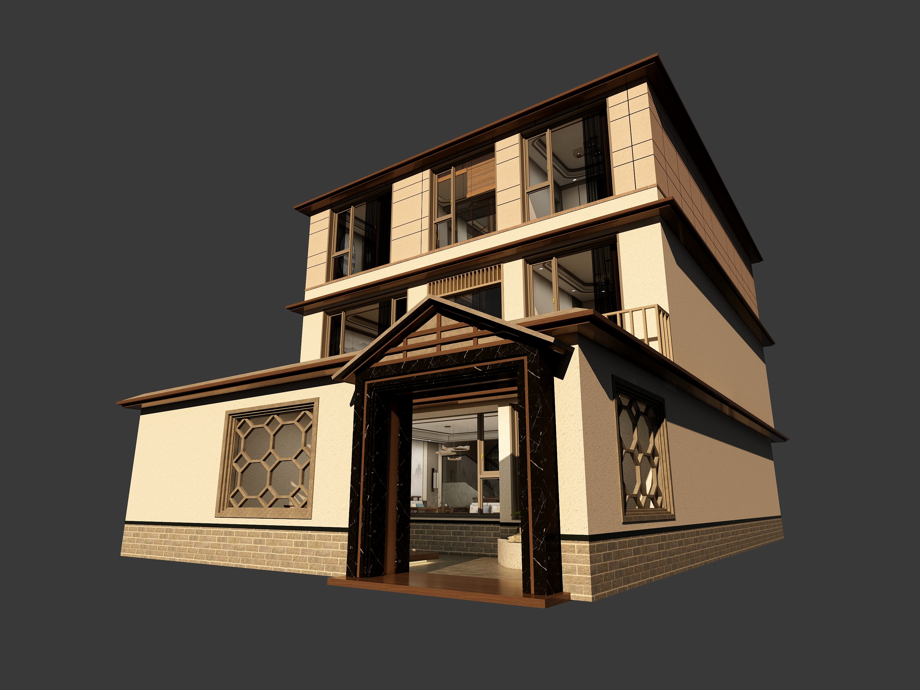 班夫-《自建别墅-新中式》-装修设计方案