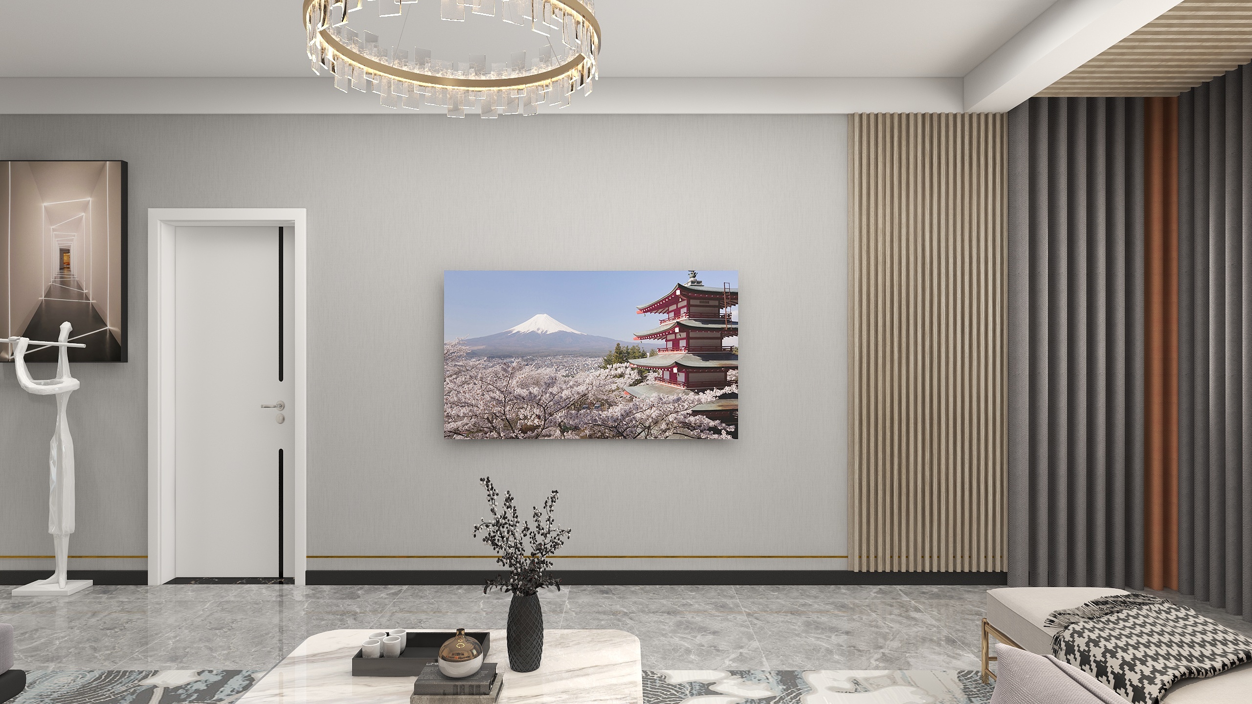 禾易-100平方轻奢两居海景房-装修设计方案