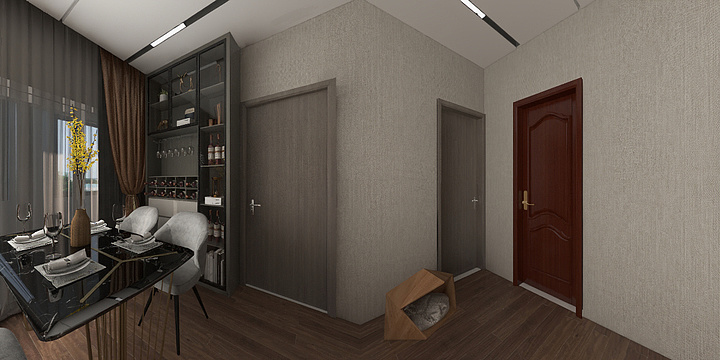 懒小猫的主人-瑞和园89.50㎡B户型3室2厅1卫-装修设计方案