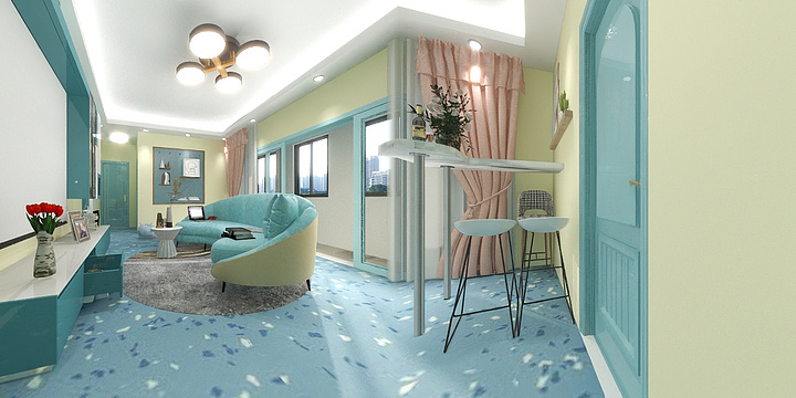 爱家01-瑞和园89.50㎡B户型3室2厅1卫-装修设计方案