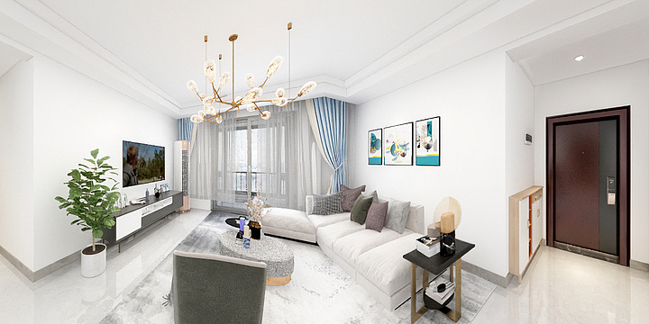 室内深化设计-现代轻奢一家4口人-副本-装修设计方案