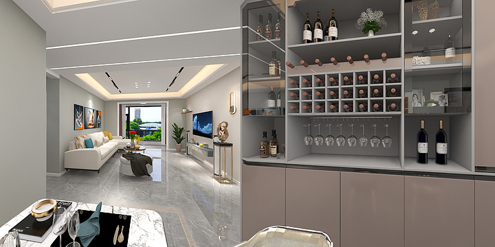 浮风掠影-安宁小区126西户.dwg-装修设计方案