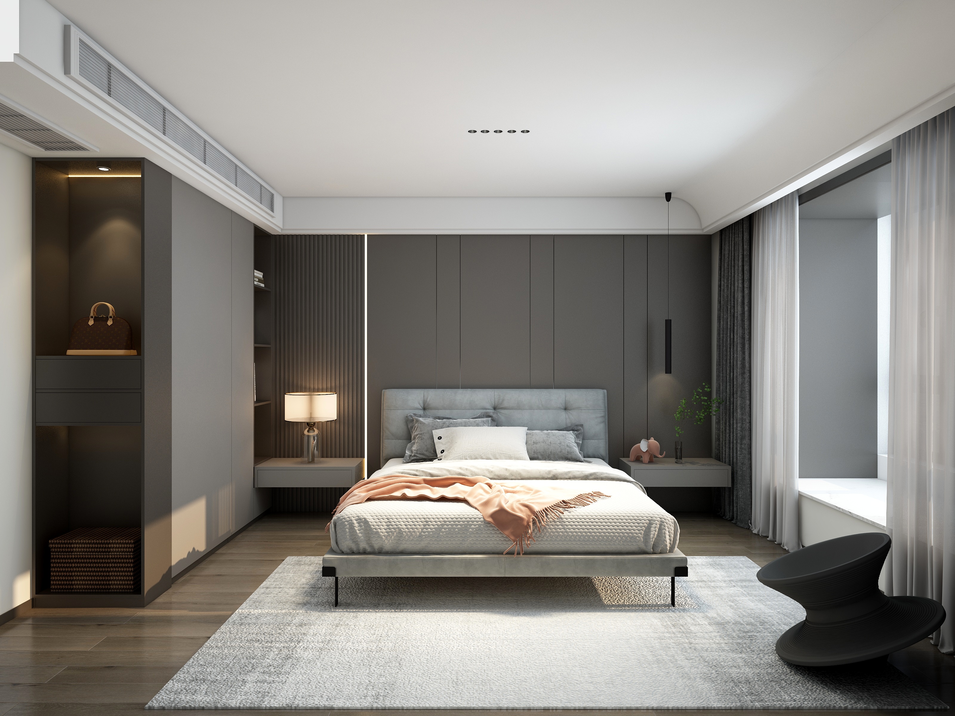 设计师一自有安排-家装—主卧样板间-装修设计方案