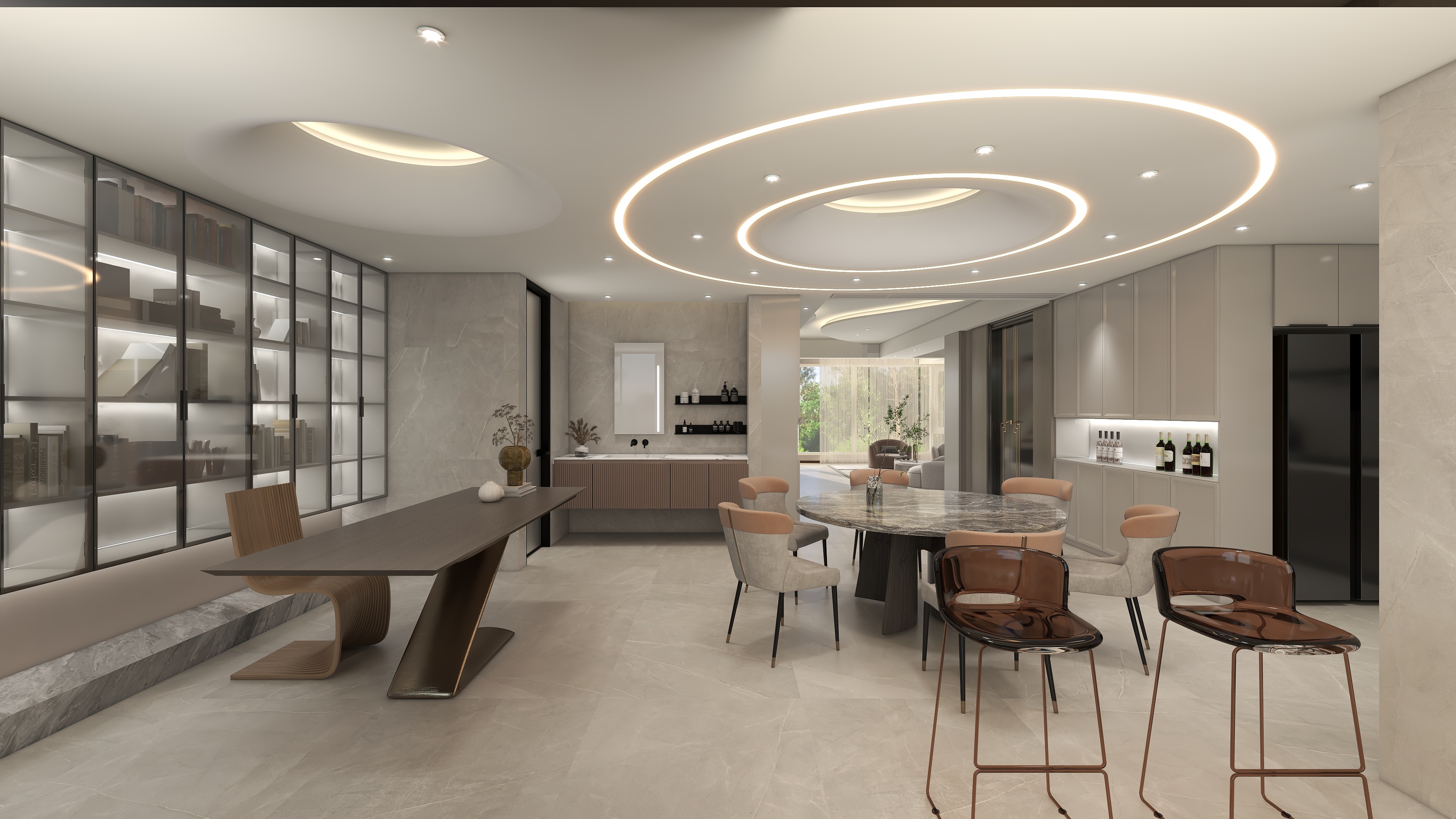 邹偕毓-中南复式-清淡奶油装修效果图