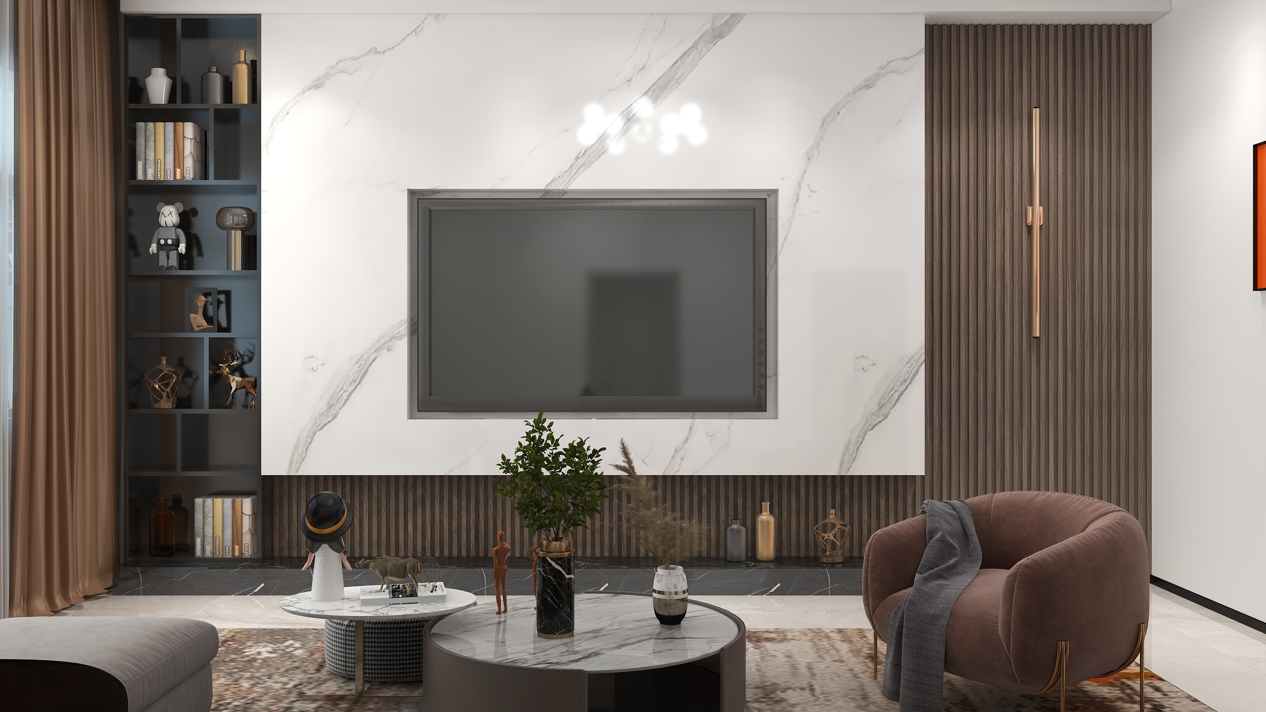 魏涛-自建别墅二楼现代简约128m²秀水公园东街装修效果图