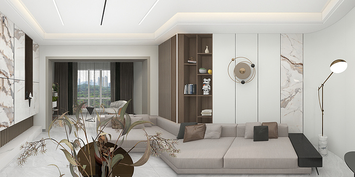 孤城灬-轻奢客餐厅-装修设计方案