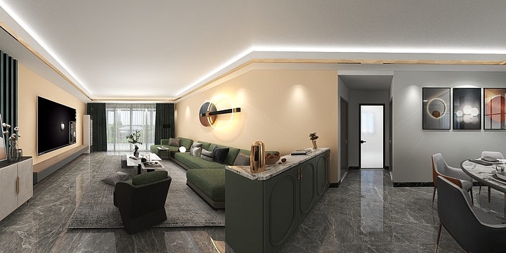 壹维装饰设计公司-香山丽榭6-1903-装修设计方案