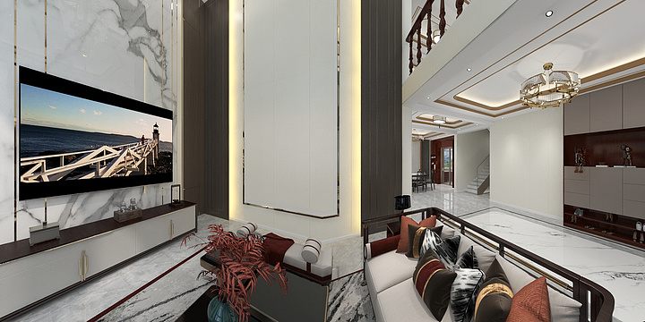 阳光空间设计师-宝水中式别墅-装修设计方案