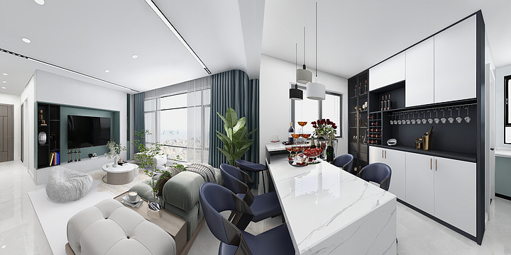 杨鸣1-瑞和园89.50㎡B户型3室2厅1卫-装修设计方案