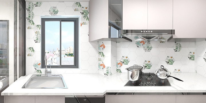 HM效果图-德信海德公园83.00㎡A2’3室2厅1卫1厨-装修设计方案