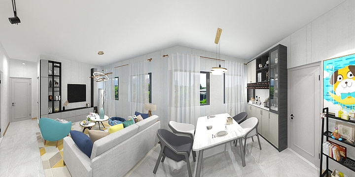 雏凤鸣-瑞和园89.50㎡B户型3室2厅1卫-装修设计方案