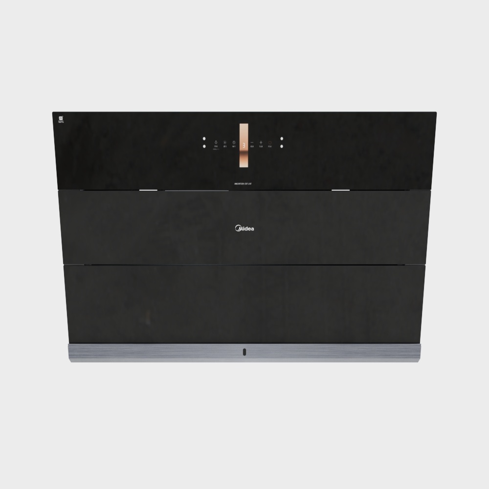 智简近吸烟机3D模型