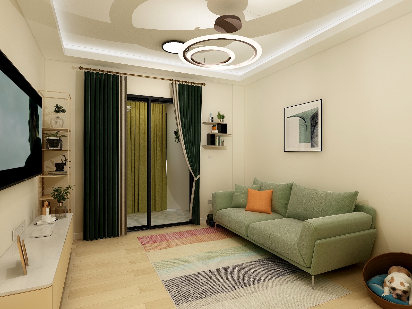 Lilian莲-50平一居室装修效果图