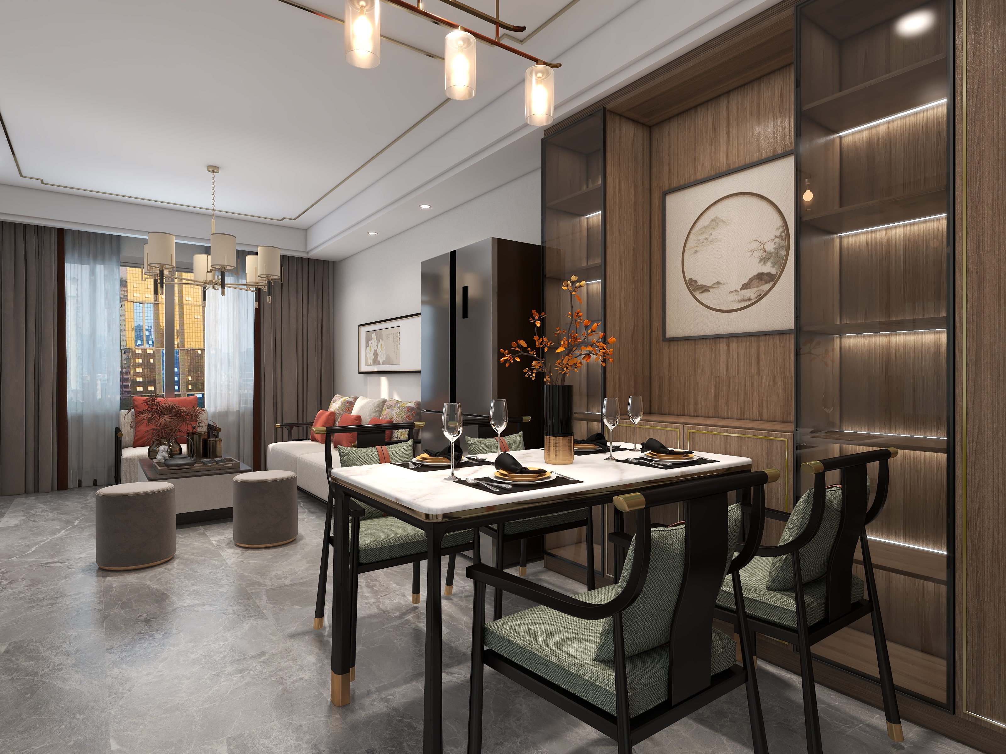 林连杰-新中式《流光》-装修设计方案