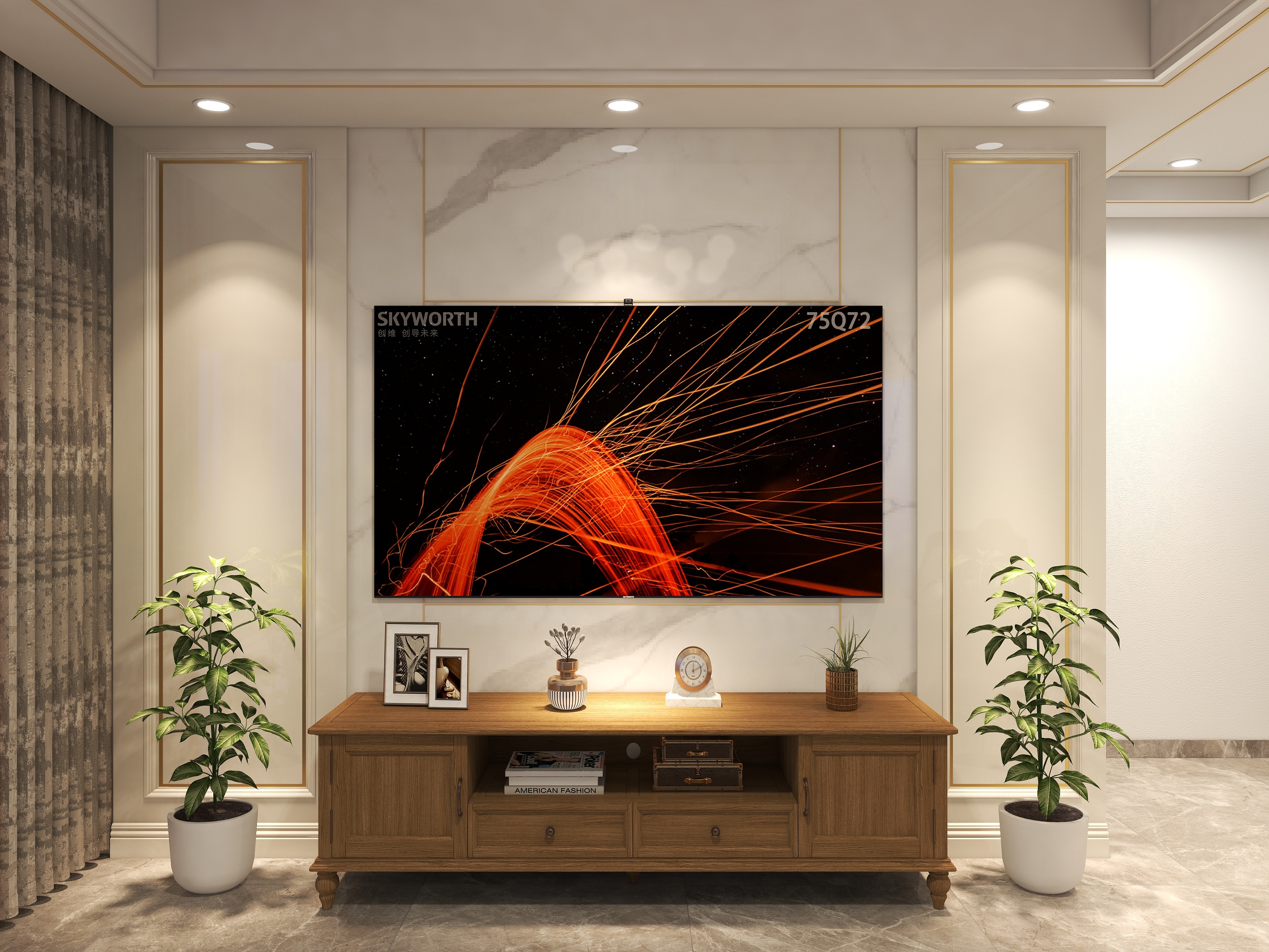 陈华东-132平方现代美式混搭装修效果图