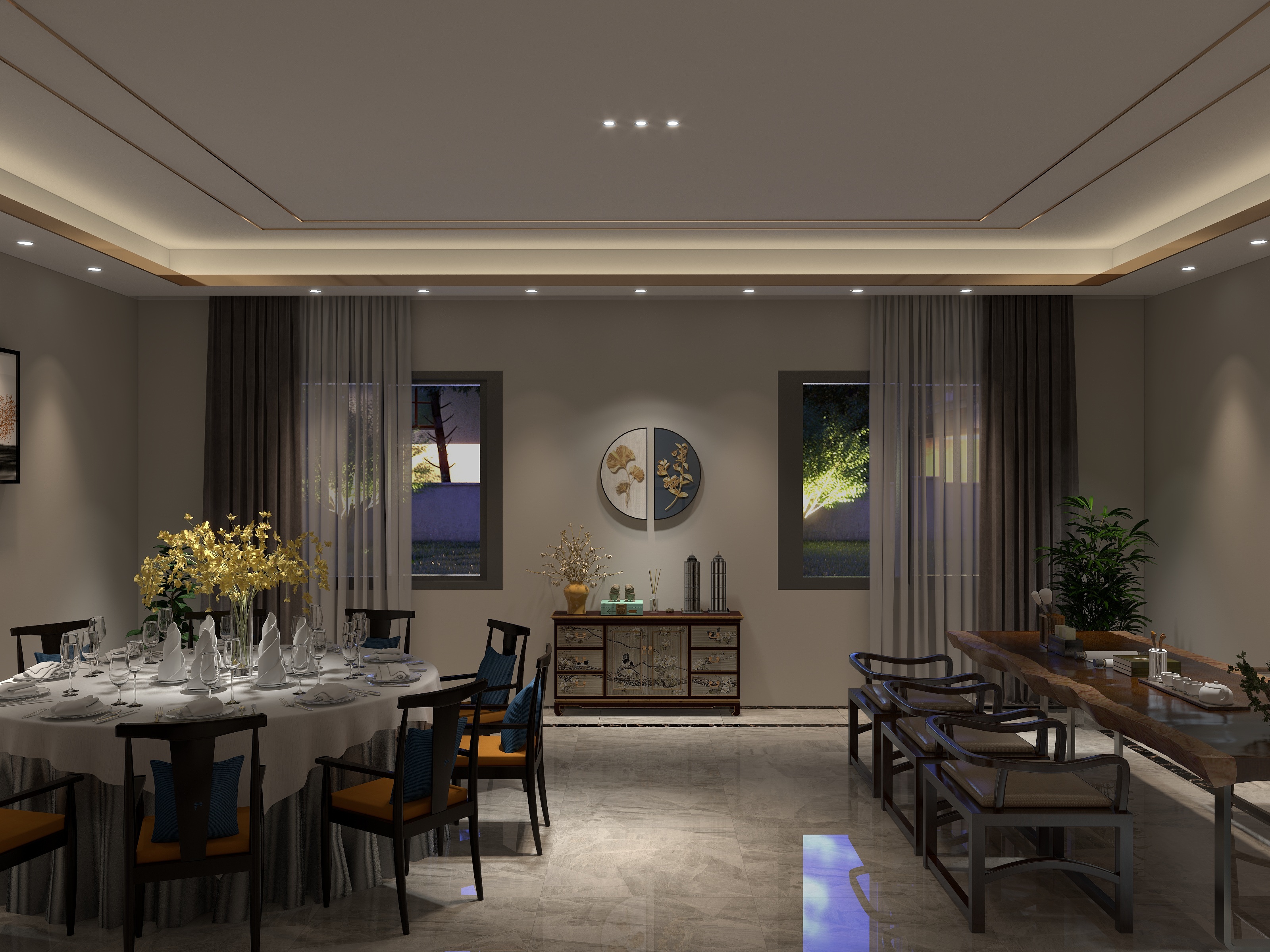 DFsjgzs-绿地投资有限公司餐厅效果图-装修设计方案