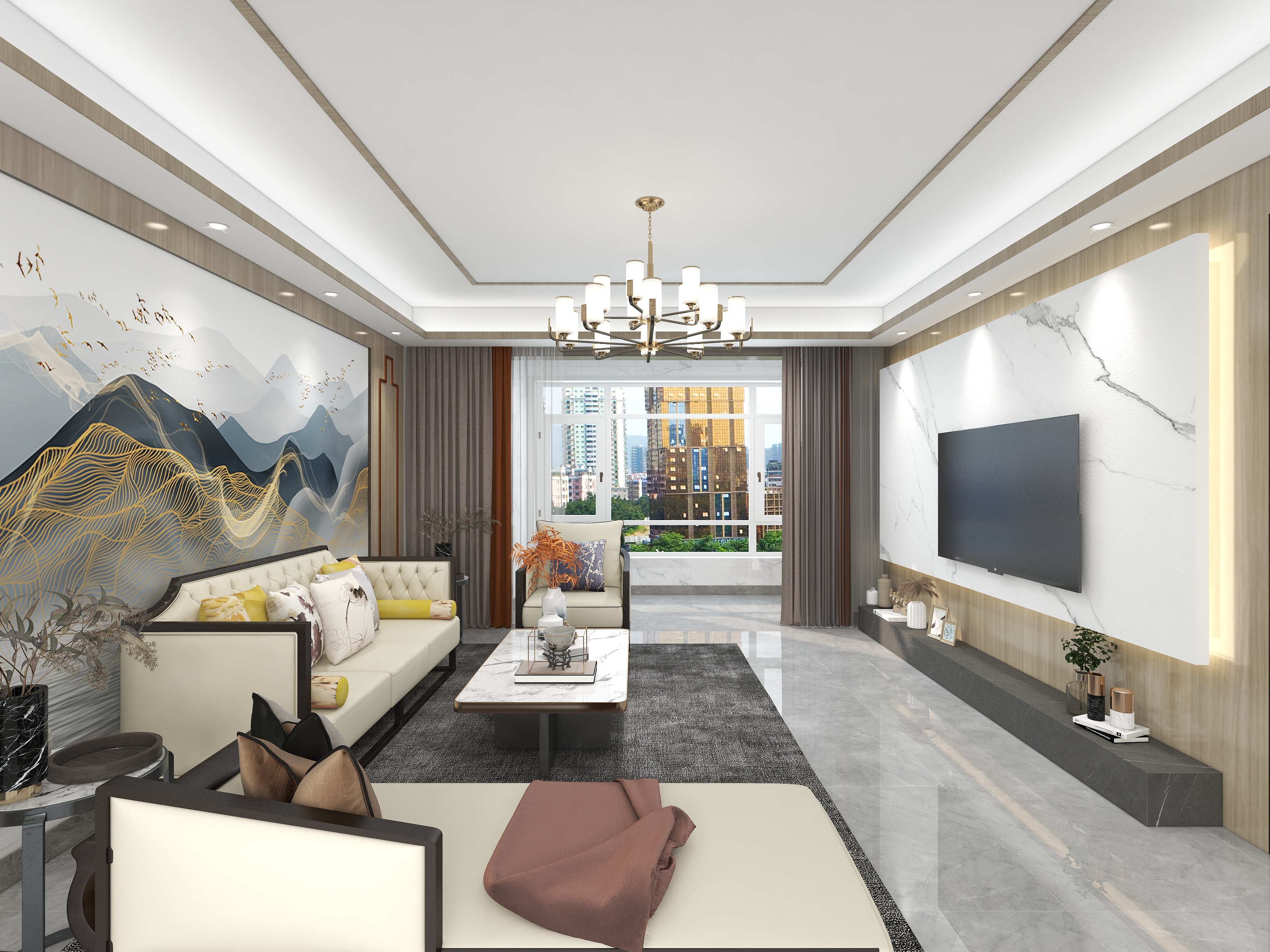 金航帆-鑫莲-新中轻奢-装修设计方案