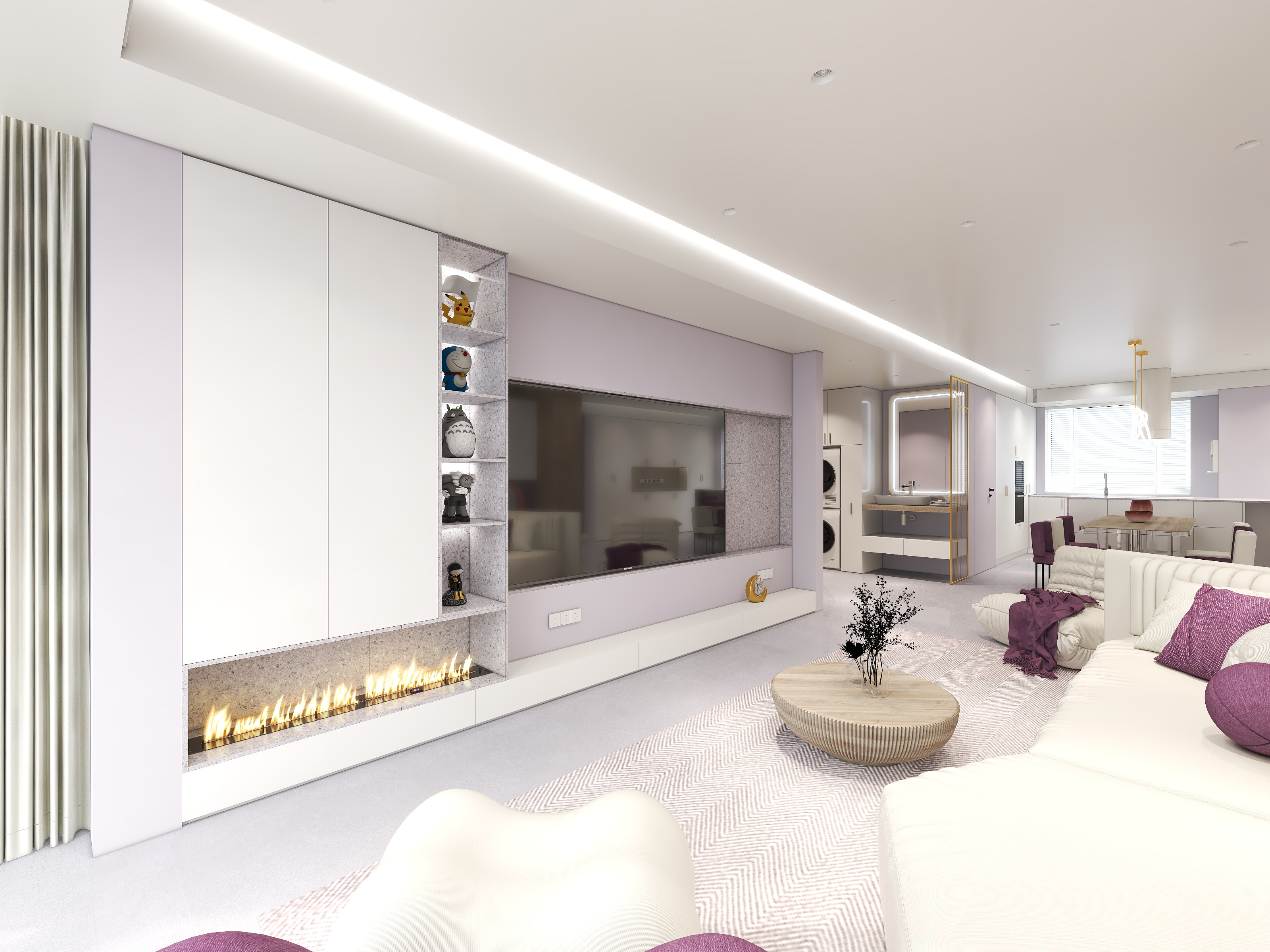 OD设计燃爷-《紫与白》极简-装修设计方案