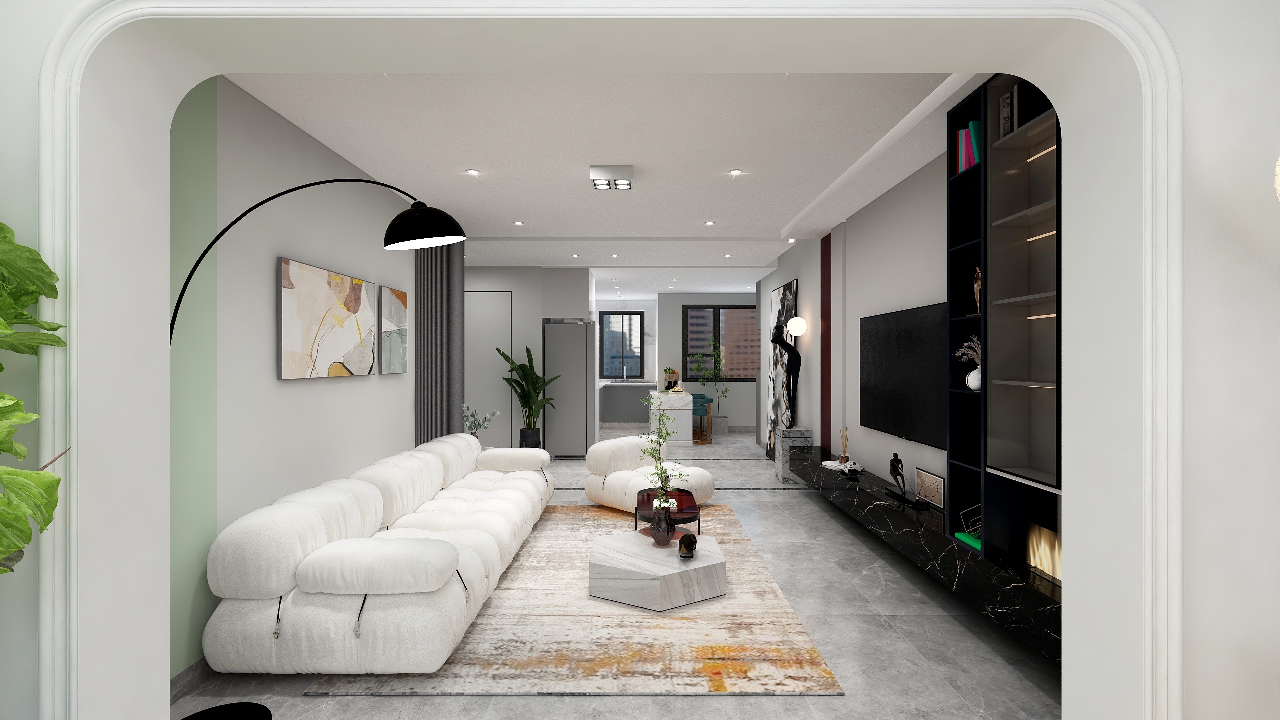 张CP贝壳粉-保利东湾装修效果图