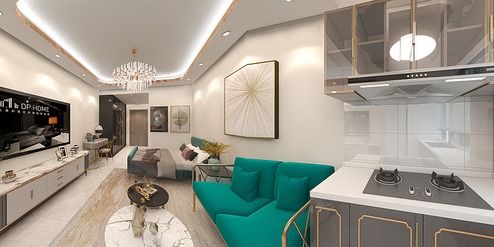 张君山-保利彩乐荟平层燃气公寓-装修设计方案