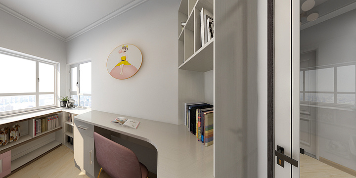 铁馬冰河-德信海德公园83.00㎡A2’3室2厅1卫1厨-装修设计方案