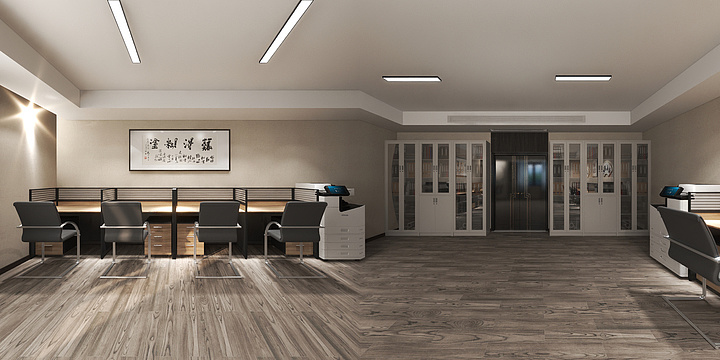 朱廉清-益民干燥办公楼二层.dwg-装修设计方案