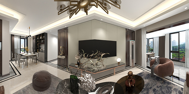 扑扑设计-翡翠湾套四111.dwg-装修设计方案