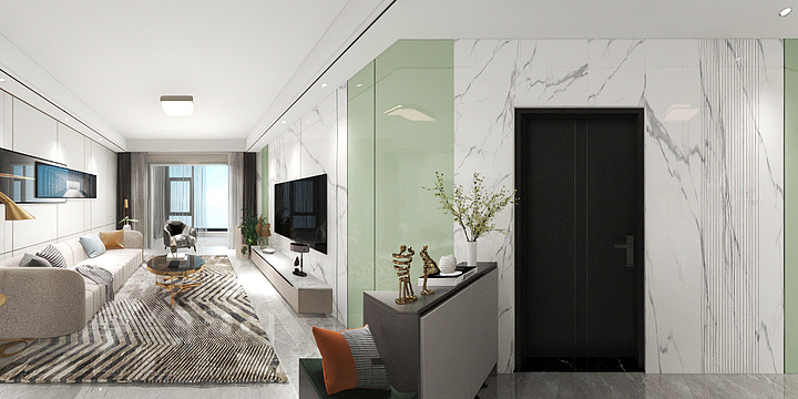 墨染Mr-御龙湾样板房-装修设计方案