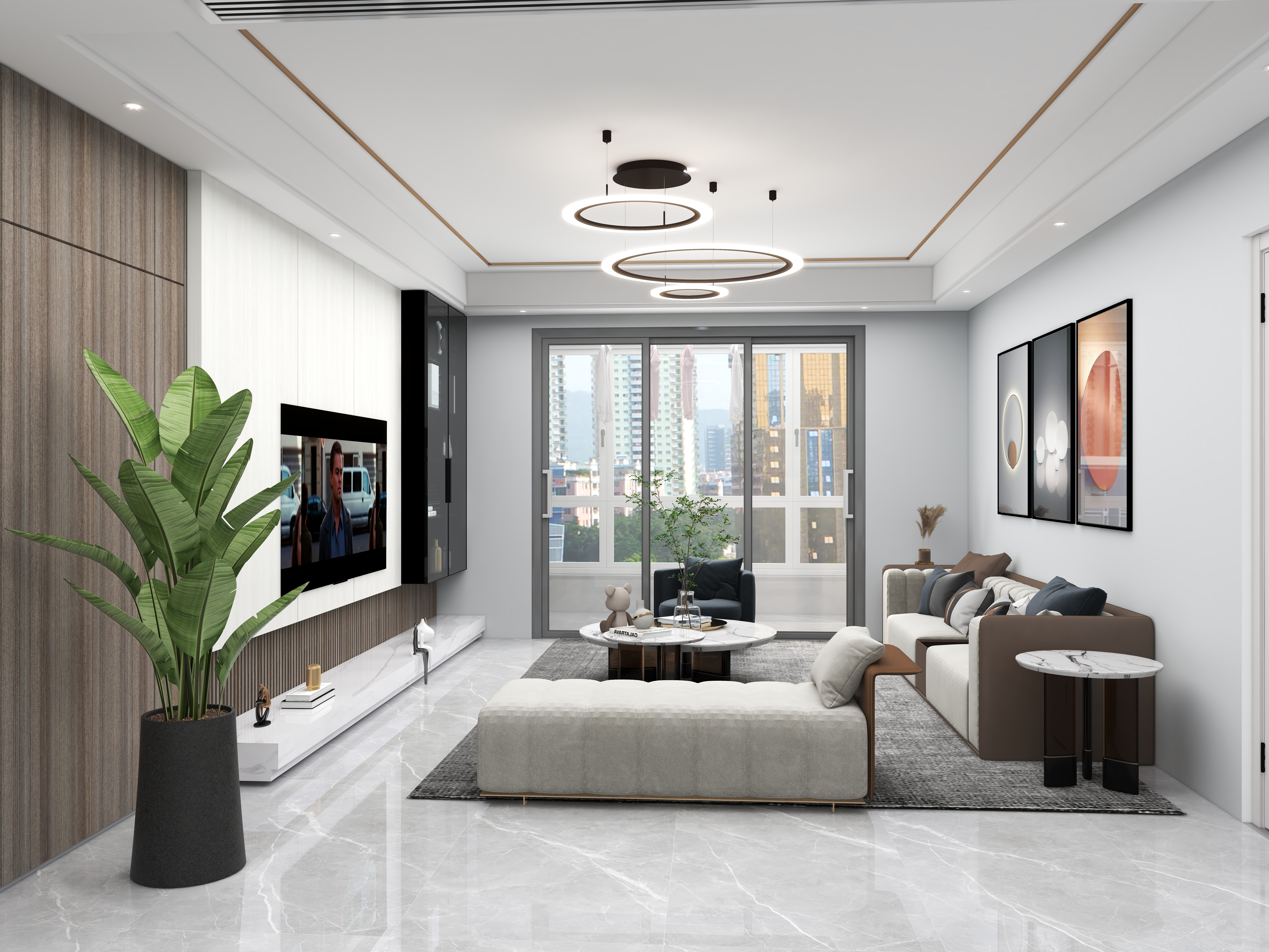 壹诺设计工作室-157㎡4室-现代简约装修效果图