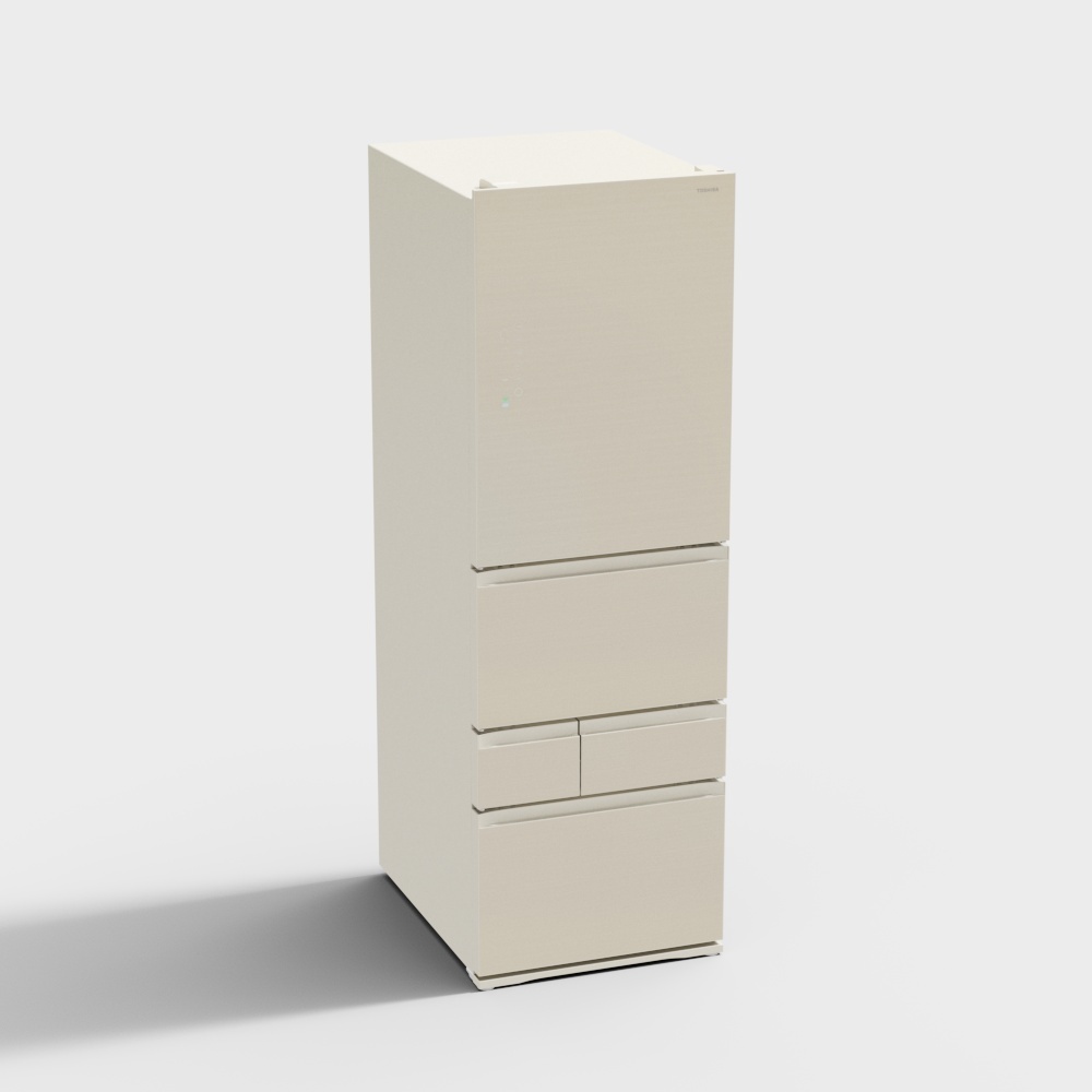 东芝 冰箱 GR-RM436WE-PG2A6 祥云金3D模型