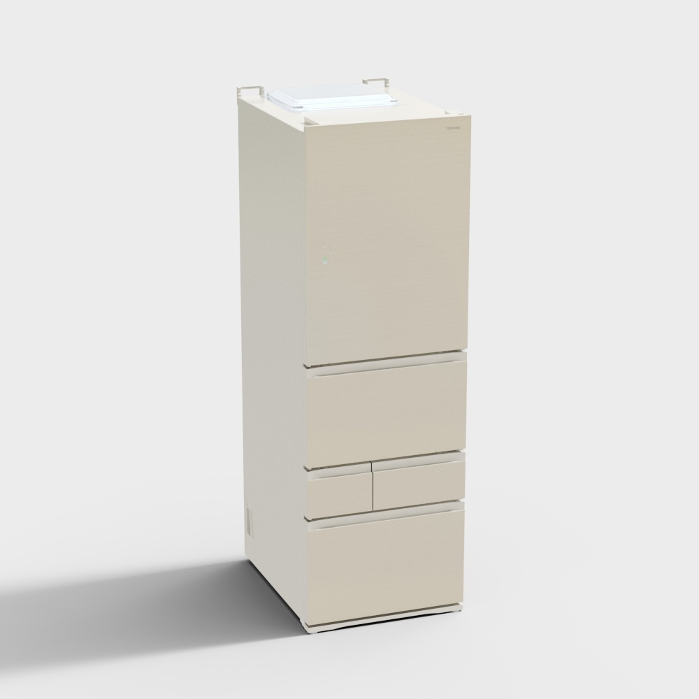 东芝 冰箱 GR-RM495WE-PG1A6 祥云金3D模型