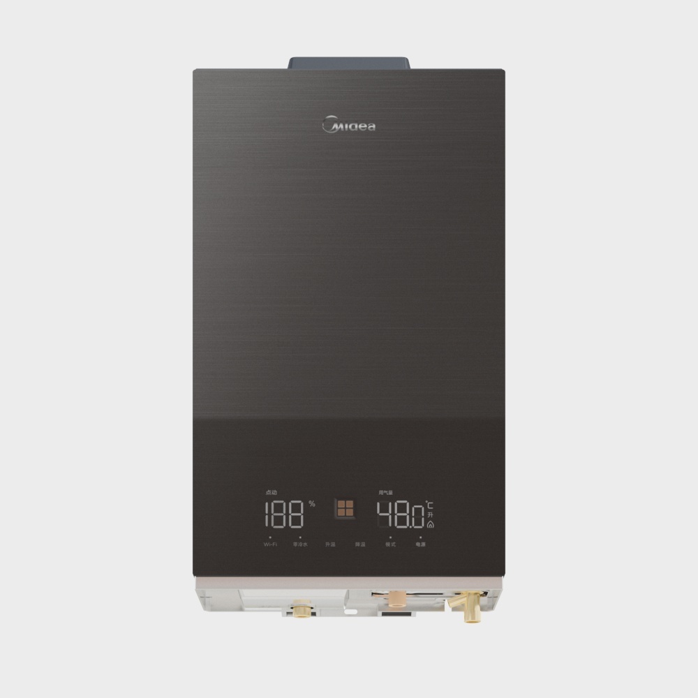 美的恒温式燃气热水器JSQ25-13HT1摩卡金3D模型
