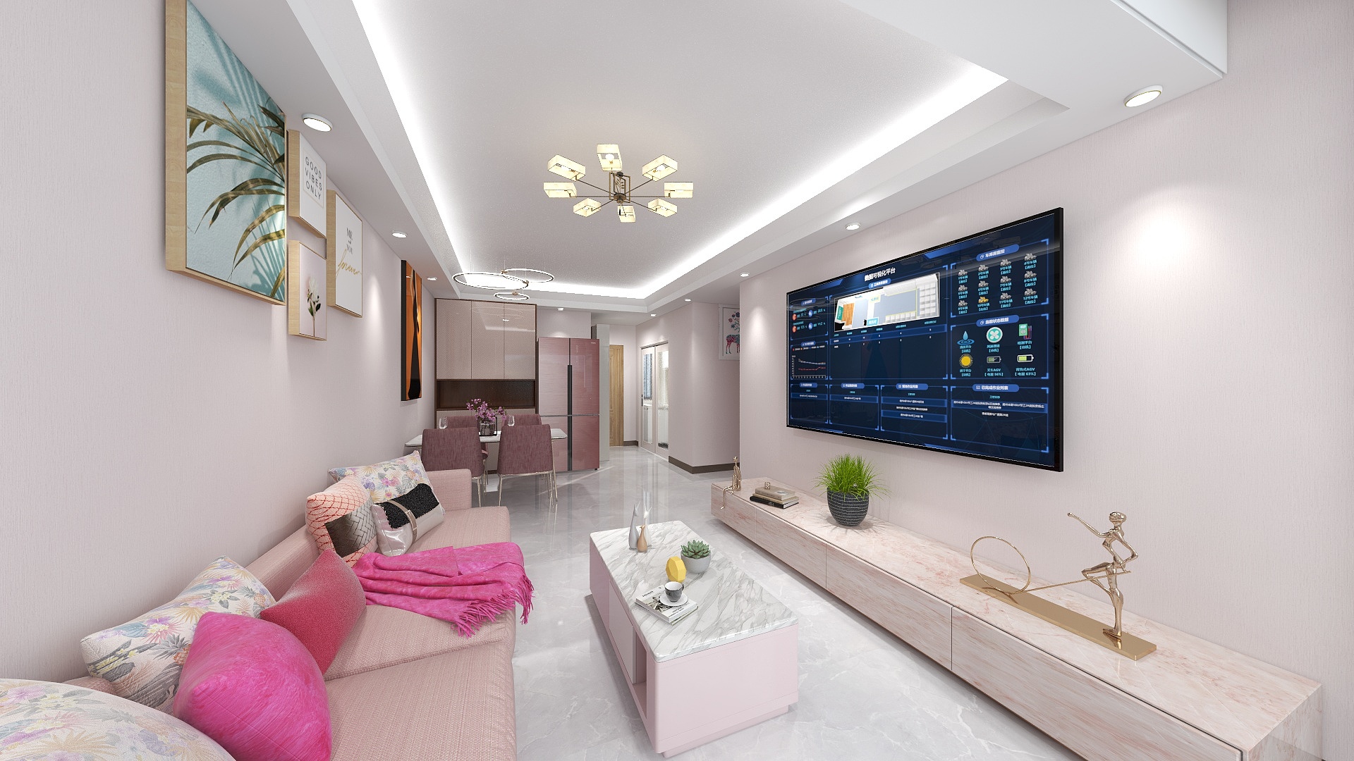 众恒世家一小顾-德信海德公园83.00㎡A2’3室2厅1卫1厨-装修设计方案